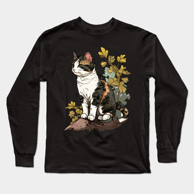 Cat Lady - Cat Faces Cute Girls Womens Long Sleeve T-Shirt by Ray E Scruggs